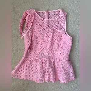 Lilly Pulitzer Sleeveless Eyelet Top (Diara Peplum Top)